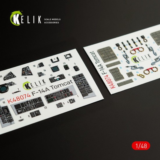 1/48 F-14A Tomcat Interior 3D Decals for Italeri kit