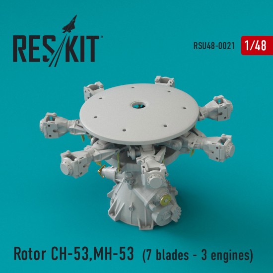 1/48 CH-53 Super Stallion/MH-53E Sea Dragon Rotor (7 blades for 3 engines) for Academy