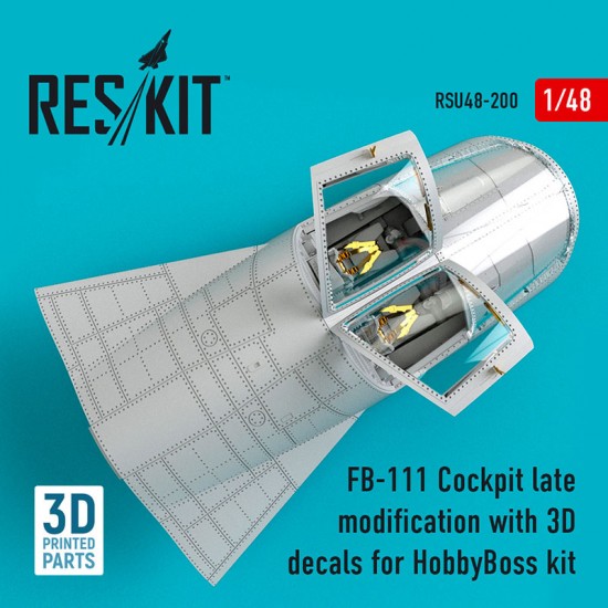 1/48 FB-111 Cockpit Late modification with 3D decals for HobbyBoss kit