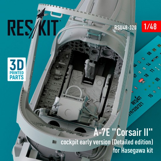 1/48 A-7E Corsair II Cockpit Early (Detailed Edition) for Hasegawa Kit