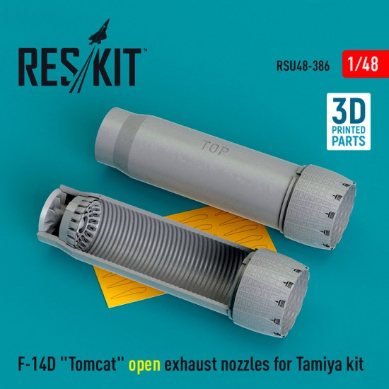 1/48 F-14D Tomcat open Exhaust Nozzles for Tamiya kit (3D Printed)