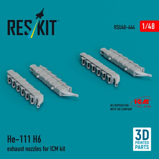 1/48 He 111 H-6 Exhaust Nozzles for ICM kit