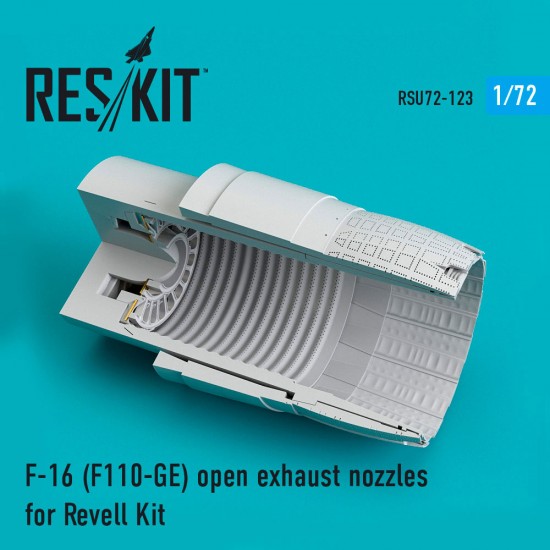 1/72 F-16 (F110-GE) Open Exhaust Nozzles for Revell Kit