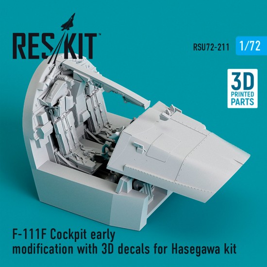 1/72 F-111F Cockpit Early Modification w/3D Decals for Hasegawa Kit