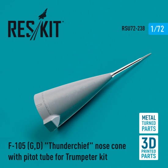 1/72 F-105 (G,D) "Thunderchief" Nose Cone with Pitot Tube for Trumpeter kit