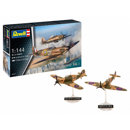 1/144 Supermarine Spitfire Mk.la and Hawker Hurricane Mk.I