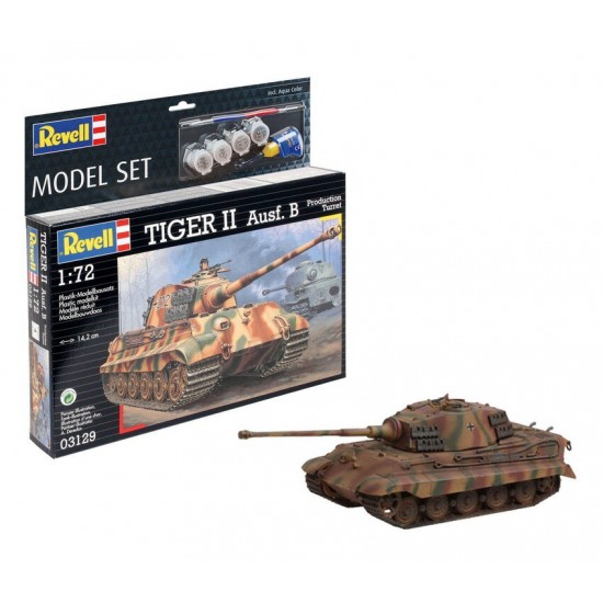 1/72 Tiger II Ausf. B w/Basic Colours, Adhesives, Brushes