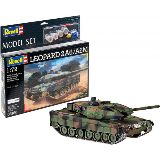 1/72 Leopard 2A6/A6M w/Basic Colours, Adhesives, Brushes