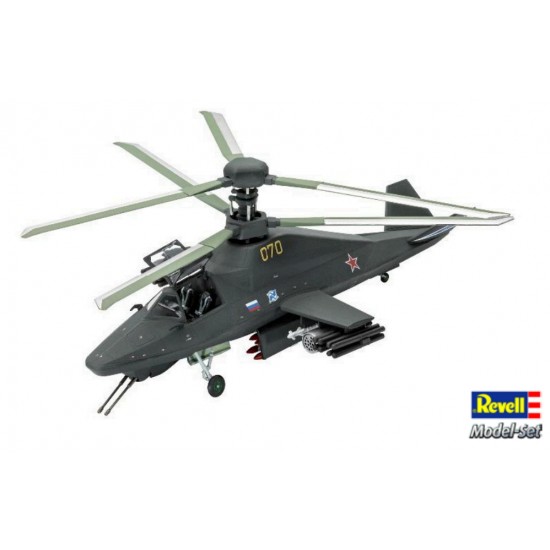 1/72 Kamov Ka-58 Stealth Helicopter Gift Model Set (kit, paints, cement & brush)