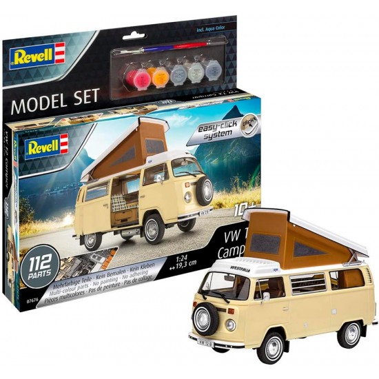 1/24 VW T2 Camper (Easy-Click) w/Paints, Brush, Glue