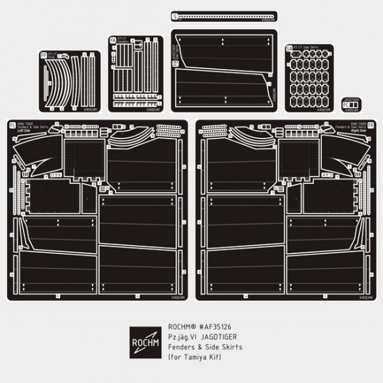 1/35 PzJaG.VI Jagdtiger Fenders & Side Skirts for Tamiya Kit