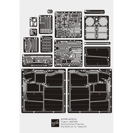 1/35 PzJaG.VI Jagdtiger Early/Late/Final Full Detail Set for Tamiya Kit