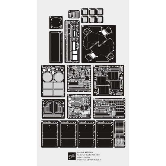 1/35 PzKpfw V Panther Ausf.D Late Production Super Detail Set for Meng Model