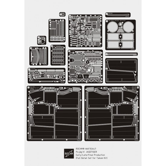 1/35 PzJaG.VI Jagdtiger Mid/Late/Final Full Detail Set for Takom Kit