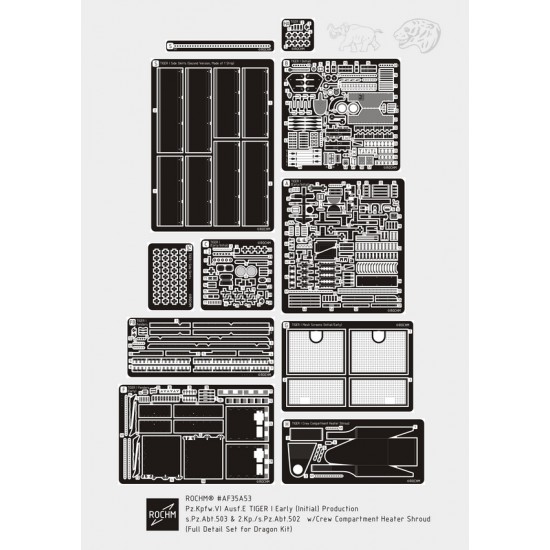 1/35 PzKpfw VI Ausf.E Tiger I Early Initial w/Crew Super Detail Set for Dragon kits