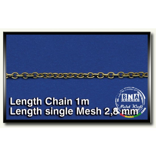 Metal Chain (E) Length Single Mesh 2.8mm