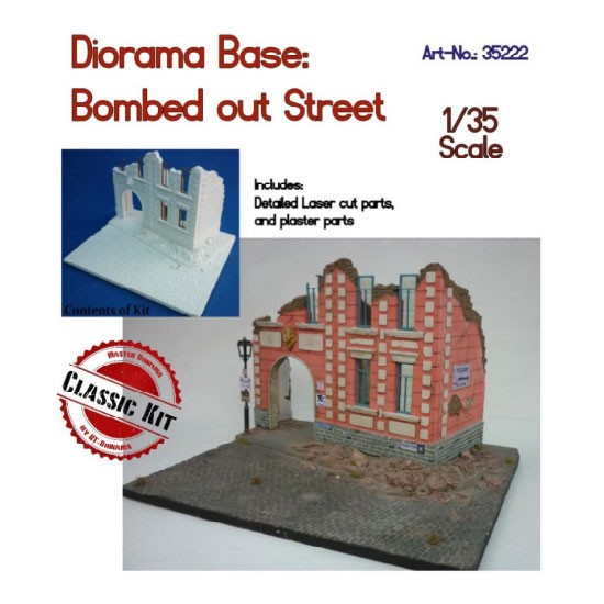 1/35 Diorama Base: Bombed Out Street