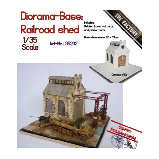 1/35 Diorama-Base: Railroad Shed