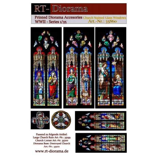 1/35 Printed Accessories: Church Stained Glass Windows