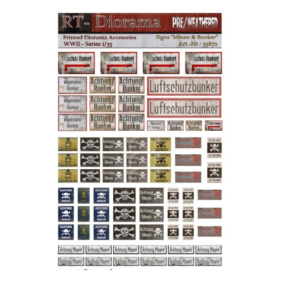 1/35 Printed Accessories: "Achtung Minen"