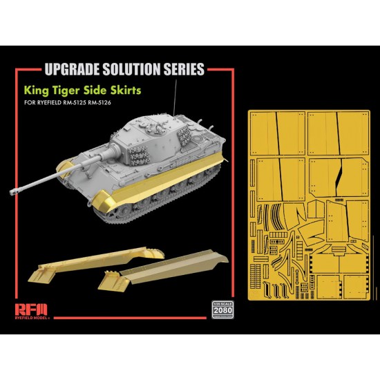 1/35 King Tiger Side Skirts for RM-5125/5126 SdKfz.182 Tiger Ausf.B