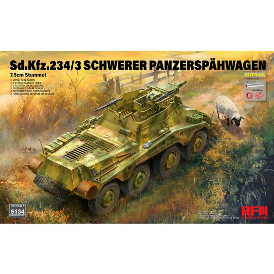 1/35 SdKfz.234/3 Schwerer Panzerspahwagen 7.5cm Stummel