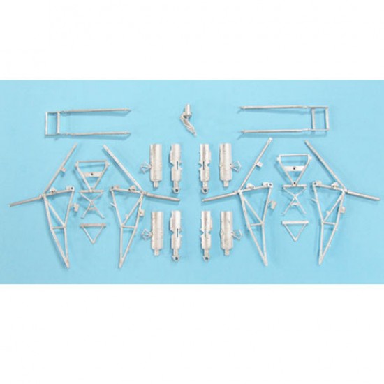 1/32 De Havilland Mosquito Landing Gear for Tamiya kits (white metal)