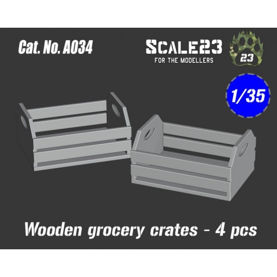 1/35 Wooden Grocery Crates (4pcs)