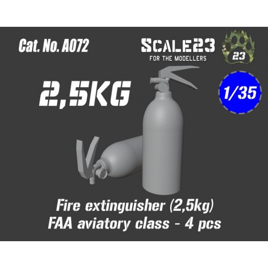 1/35 Fire Extinguisher 2.5kg FAA Aviatory Class (4pcs)