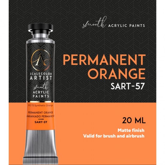 Permanent Orange (20ml Tube) - Artist Range Smooth Acrylic Paint