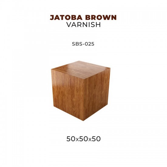 50 x 50 x 50 Jatoba Wood Base for Miniatures (Brown Varnish)