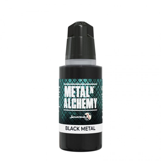 Acrylic Paint - Metal 'N Alchemy #Black Metal (17ml, Ultra Fine Pigment)