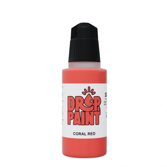 Drop & Paint Range Acrylic Colour - Coral Red (17ml)