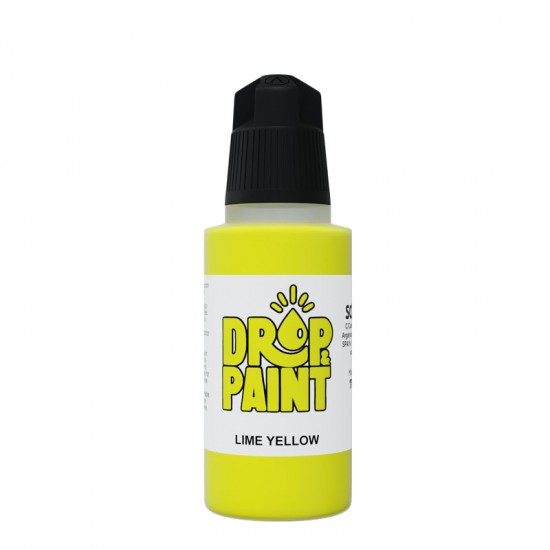 Drop & Paint Range Acrylic Colour - Lime Yellow (17ml)