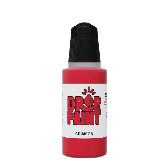 Drop & Paint Range Acrylic Colour - Crimson (17ml)