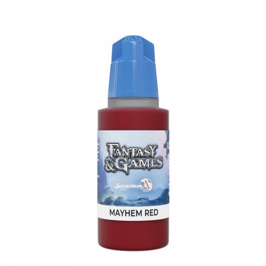 Acrylic Paint - Fantasy & Games #Mayhem Red (17ml, Satin Finish)