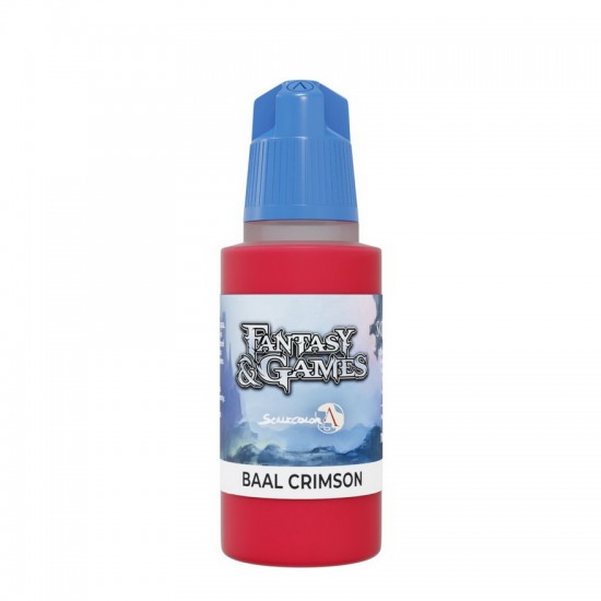 Acrylic Paint - Fantasy & Games #Baal Crimson (17ml, Satin Finish)