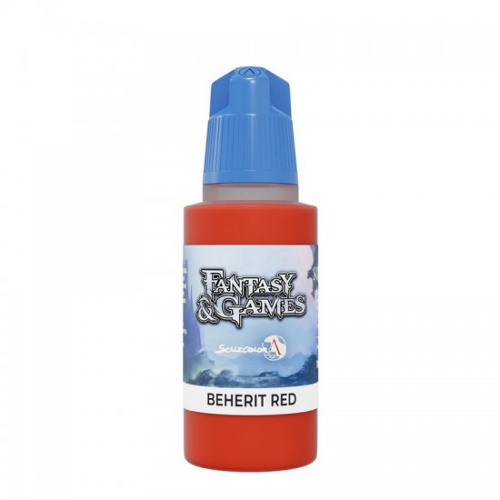 Acrylic Paint - Fantasy & Games #Beherit Red (17ml, Satin Finish)