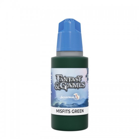 Acrylic Paint - Fantasy & Games #Misfits Green (17ml, Satin Finish)