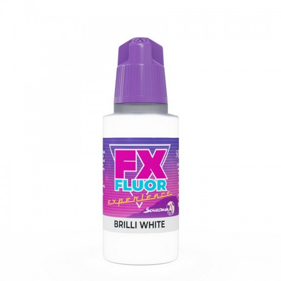 Acrylic Fluorescent Paint - Brilli White (17ml, Matt Finish)