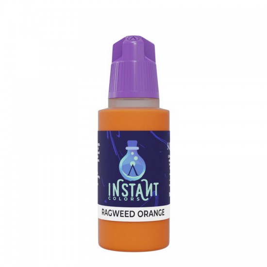 Acrylic Paint - Instant Colors #Ragweed Orange (17ml, Rapid Application, Matt Finish)