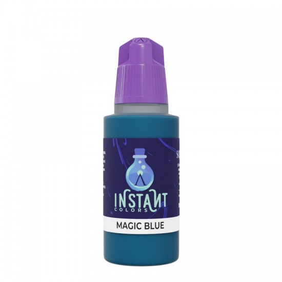 Acrylic Paint - Instant Colors #Magic Blue (17ml, Rapid Application, Matt Finish)