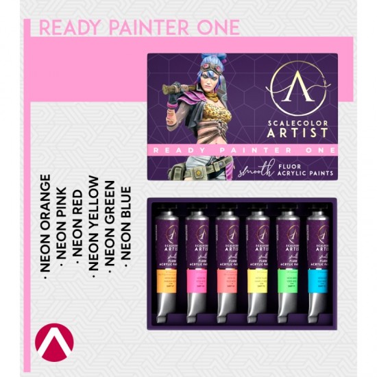 Ready Painter One (6 x 20ml Tube) - Artist Range Smooth Acrylic Paint Set