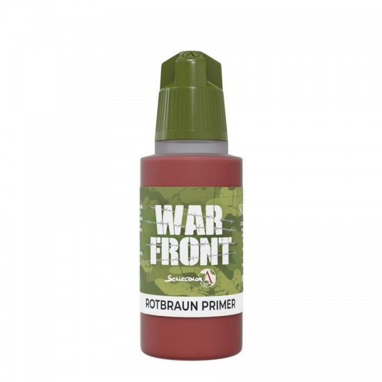 Acrylic Paint - Warfront #Rotbraun Primer (17ml, Matt Finish)