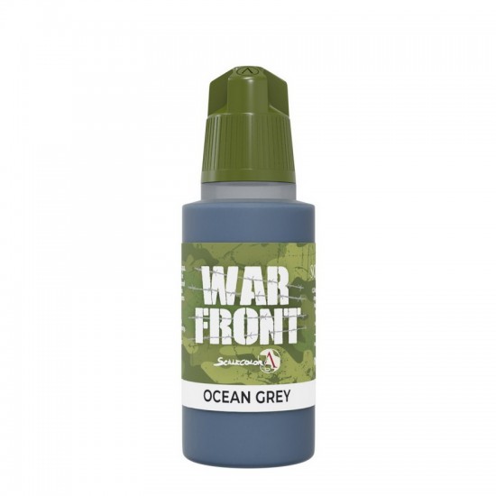 Acrylic Paint - Warfront #Ocean Grey (17ml, Matt Finish)