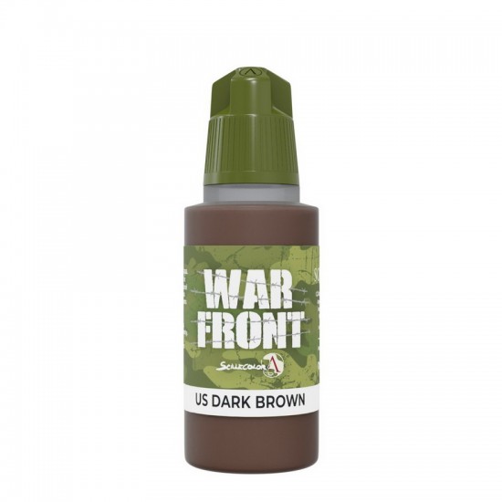 Acrylic Paint - Warfront #US Dark Brown (17ml, Matt Finish)