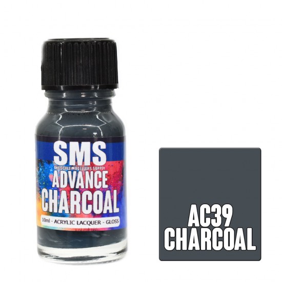 Acrylic Lacquer Paint - Advance CHARCOAL (10ml)