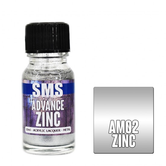 Acrylic Lacquer Paint - Advance Metallic ZINC (10ml)