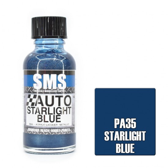 Acrylic Lacquer - Auto Colour #Starlight Blue (30ml)