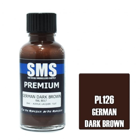 Acrylic Lacquer Paint - Premium German Dark Brown Ral8017 (30ml)